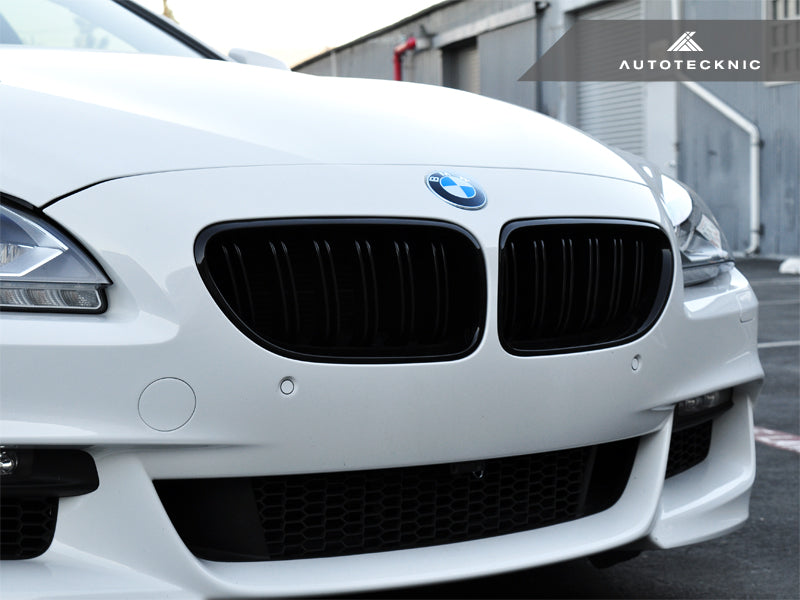 AutoTecknic Dual-Slat Glazing Black Front Grille Set - BMW F06 Gran Coupe | F12 Coupe | F13 Cabrio | 6-Series & M6