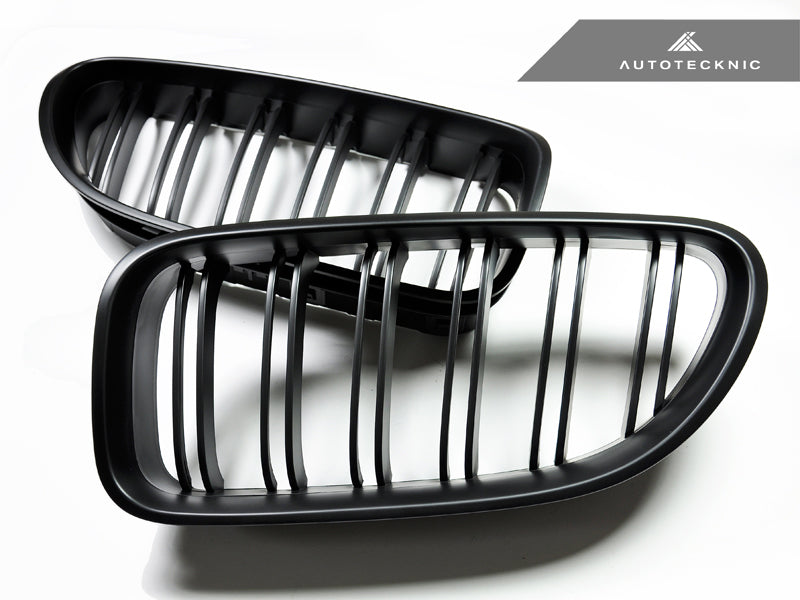 AutoTecknic Dual-Slats Stealth Black Front Grille Set - BMW F06 Gran Coupe | F12 Coupe | F13 Cabrio | 6-Series & M6