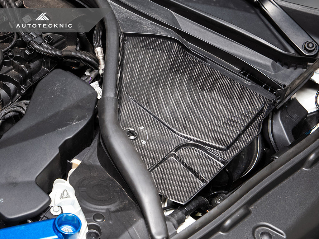 AutoTecknic Dry Carbon Engine Cowl Panel Trim Set - Toyota A90 Supra 2020-Up