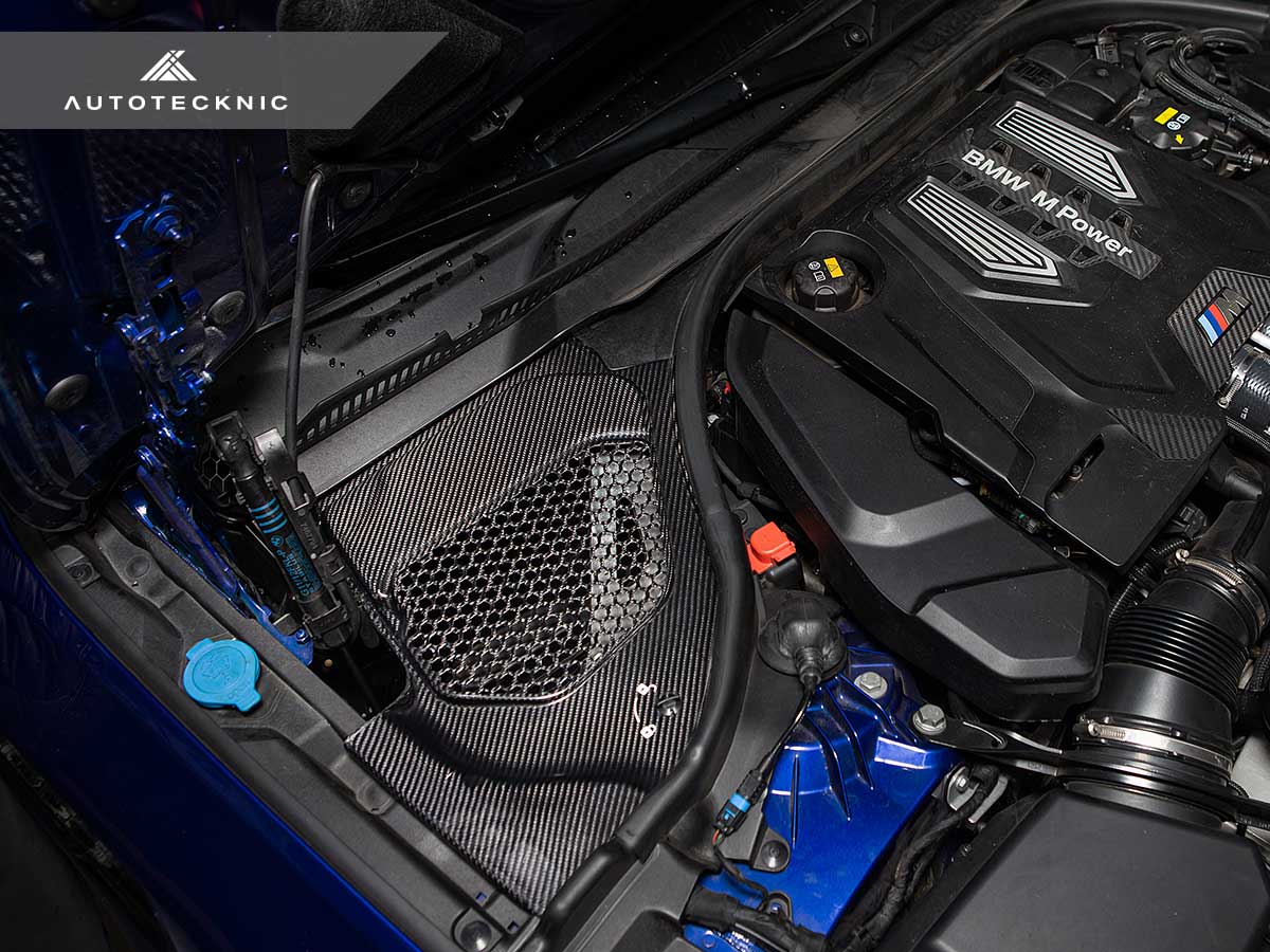 AutoTecknic Dry Carbon Engine Cowl Panel Trim Set - BMW F90 M5