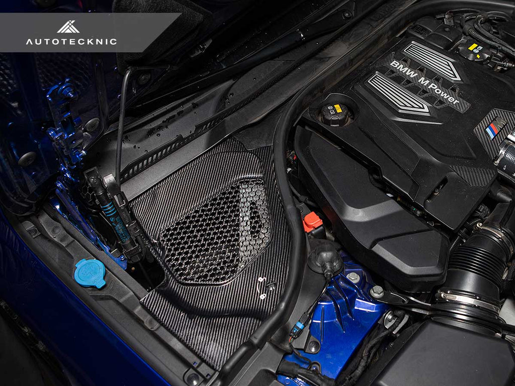 AutoTecknic Dry Carbon Engine Cowl Panel Trim Set - BMW F90 M5