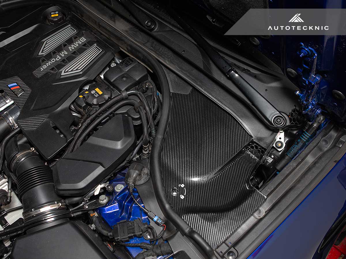 AutoTecknic Dry Carbon Engine Cowl Panel Trim Set - BMW F90 M5