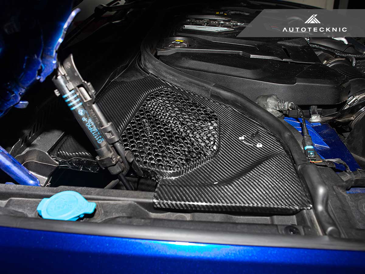 AutoTecknic Dry Carbon Engine Cowl Panel Trim Set - BMW F90 M5