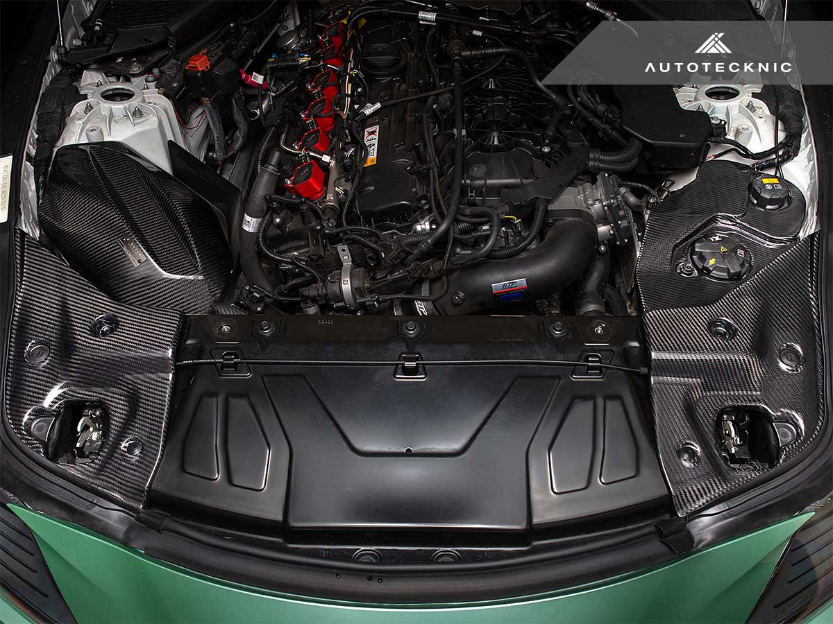 AutoTecknic Dry Carbon Fiber Engine Bay Trim - Toyota A90 Supra