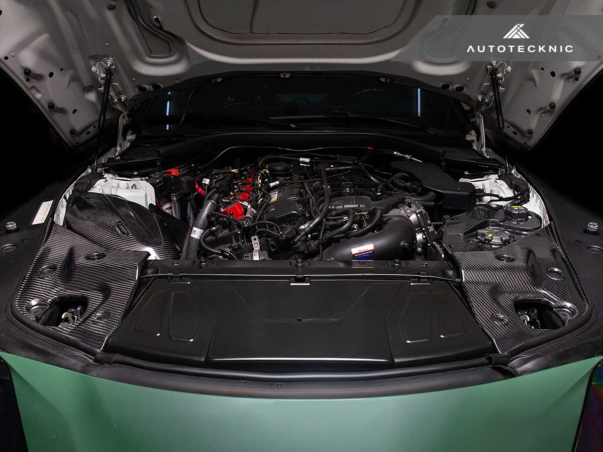 AutoTecknic Dry Carbon Fiber Engine Bay Trim - Toyota A90 Supra