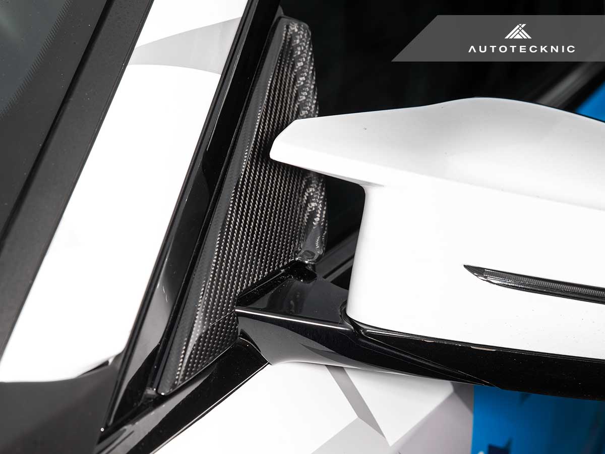 AutoTecknic Dry Carbon Side Mirror Wind Deflector Set - BMW G87 M2
