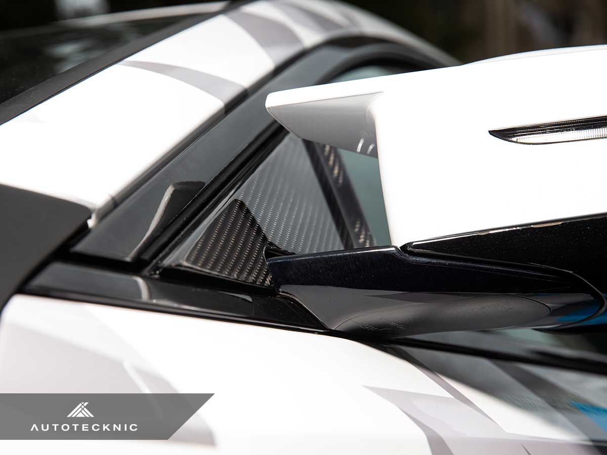 AutoTecknic Dry Carbon Side Mirror Wind Deflector Set - BMW G87 M2