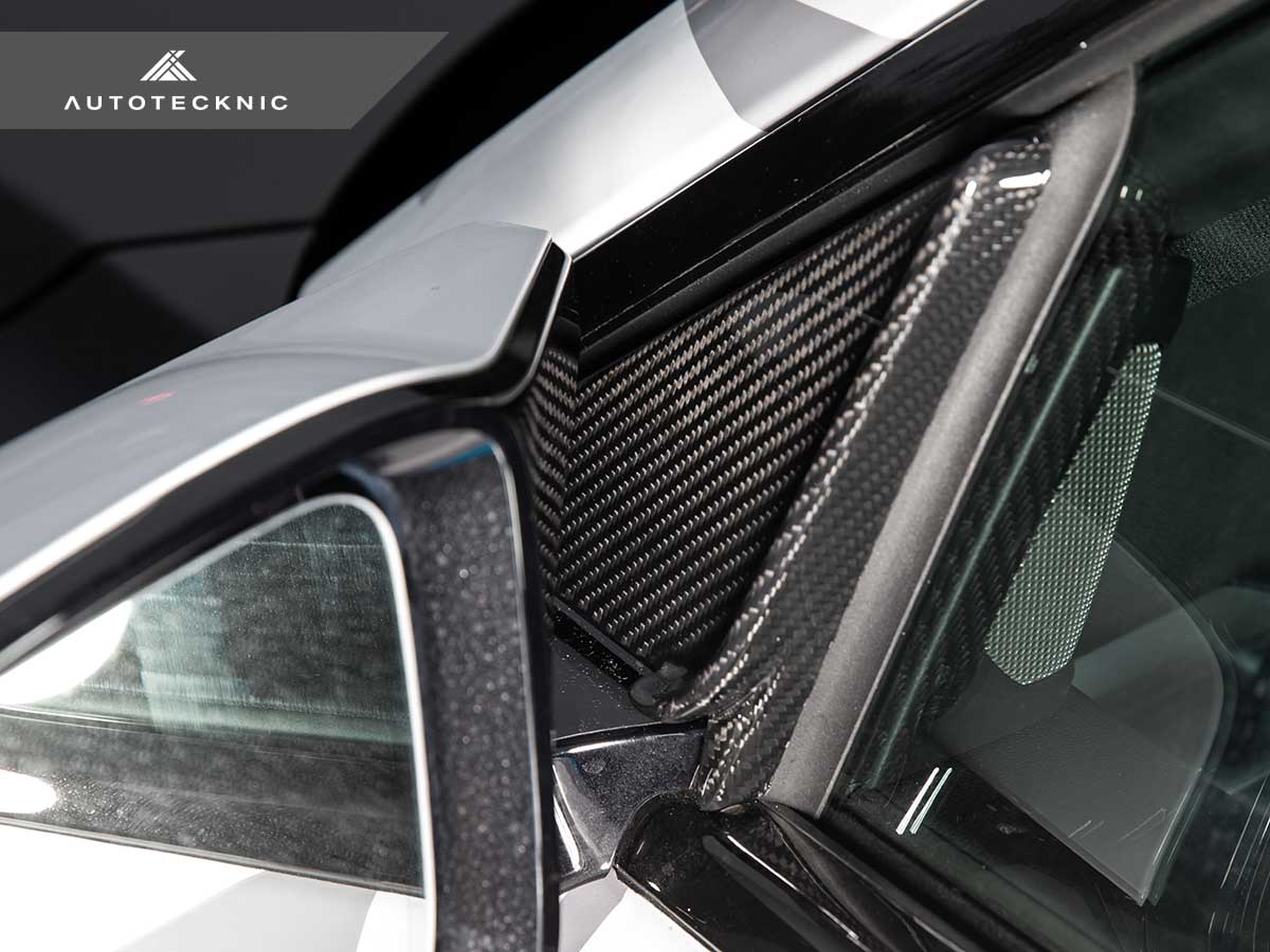 AutoTecknic Dry Carbon Side Mirror Wind Deflector Set - BMW G87 M2