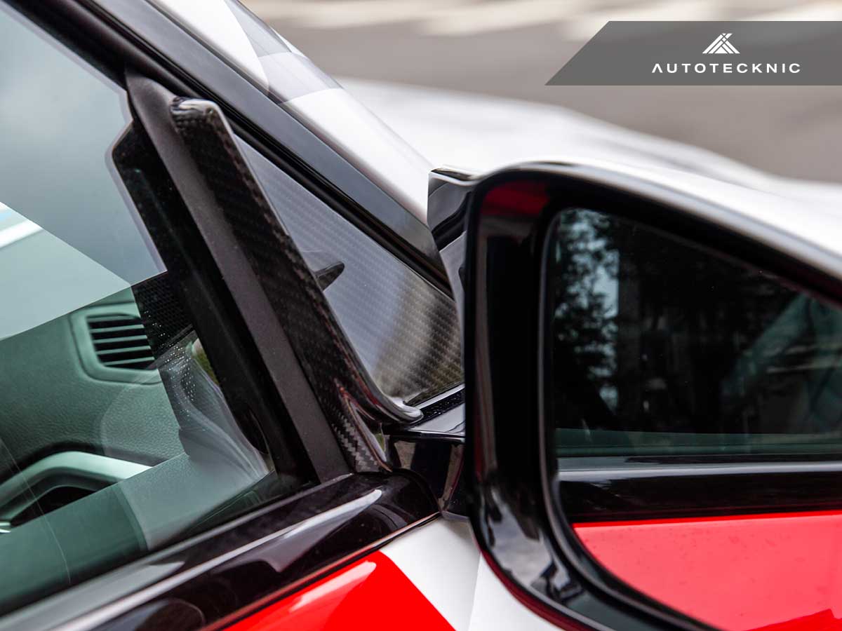 AutoTecknic Dry Carbon Side Mirror Wind Deflector Set - BMW G87 M2