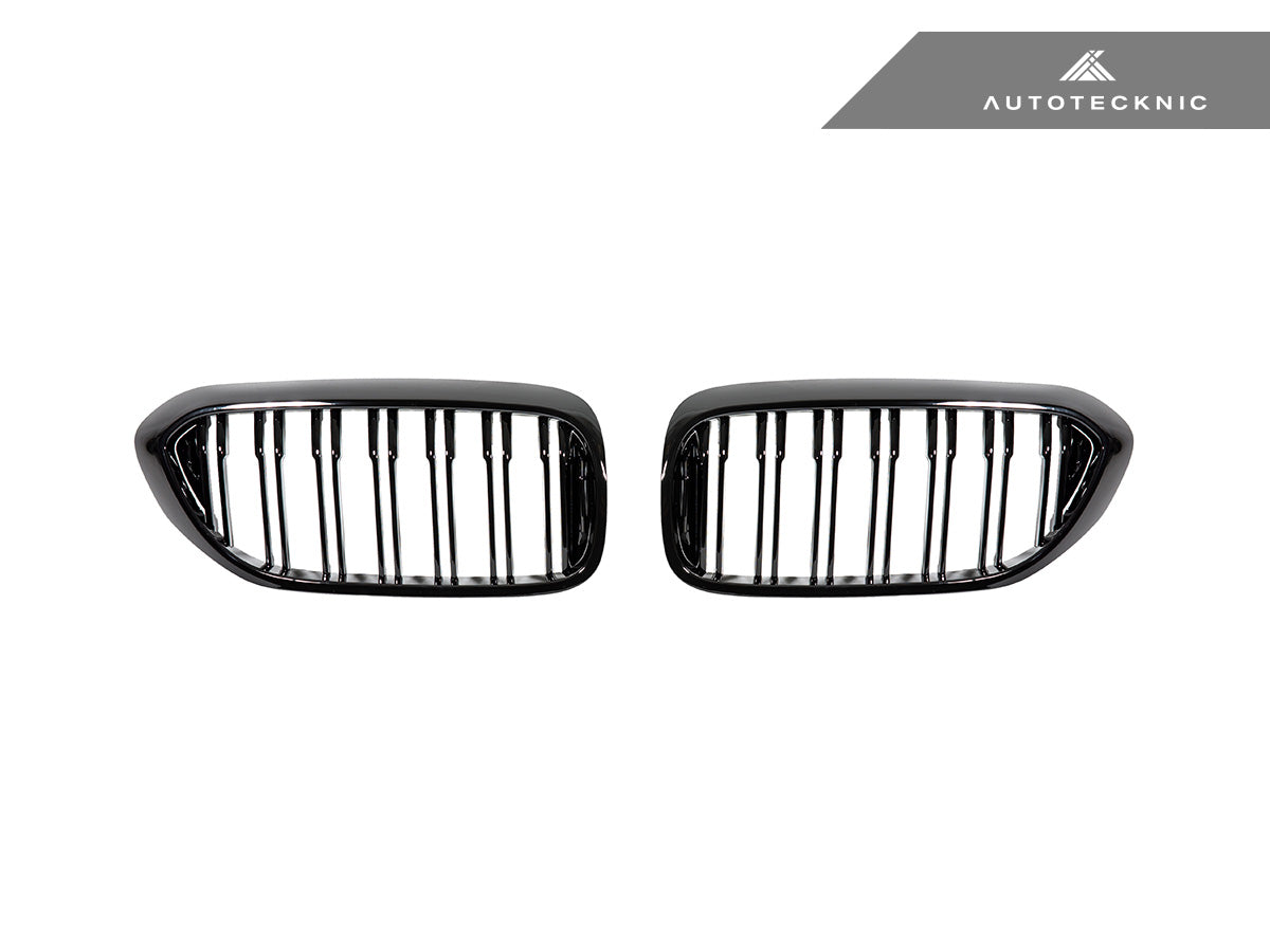 AutoTecknic Dual-Slat Glazing Black Front Grille Set - BMW G30 5-Series Pre-LCI