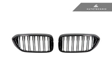 Load image into Gallery viewer, AutoTecknic Dual-Slats Gloss Black Front Grille Set - BMW G30 5-Series Pre-LCI