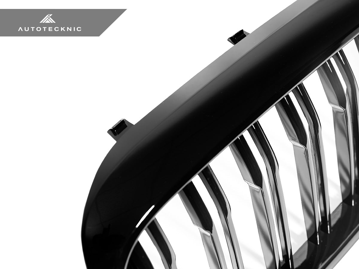 AutoTecknic Dual-Slat Glazing Black Front Grille Set - BMW G30 5-Series Pre-LCI