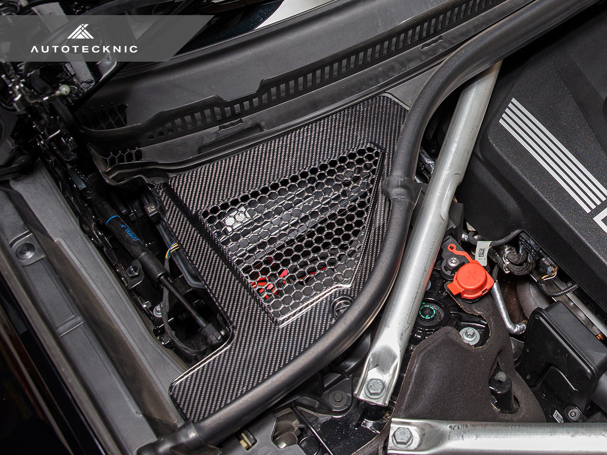 AutoTecknic Dry Carbon Engine Cowl Panel Trim Set - BMW G05 X5 | G06 X6 | G07 X7