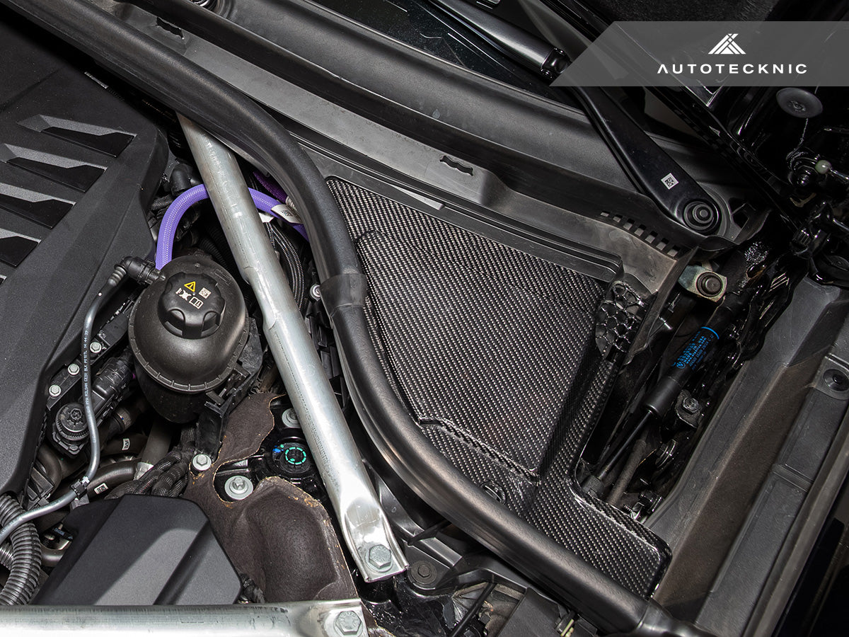 AutoTecknic Dry Carbon Engine Cowl Panel Trim Set - BMW G05 X5 | G06 X6 | G07 X7
