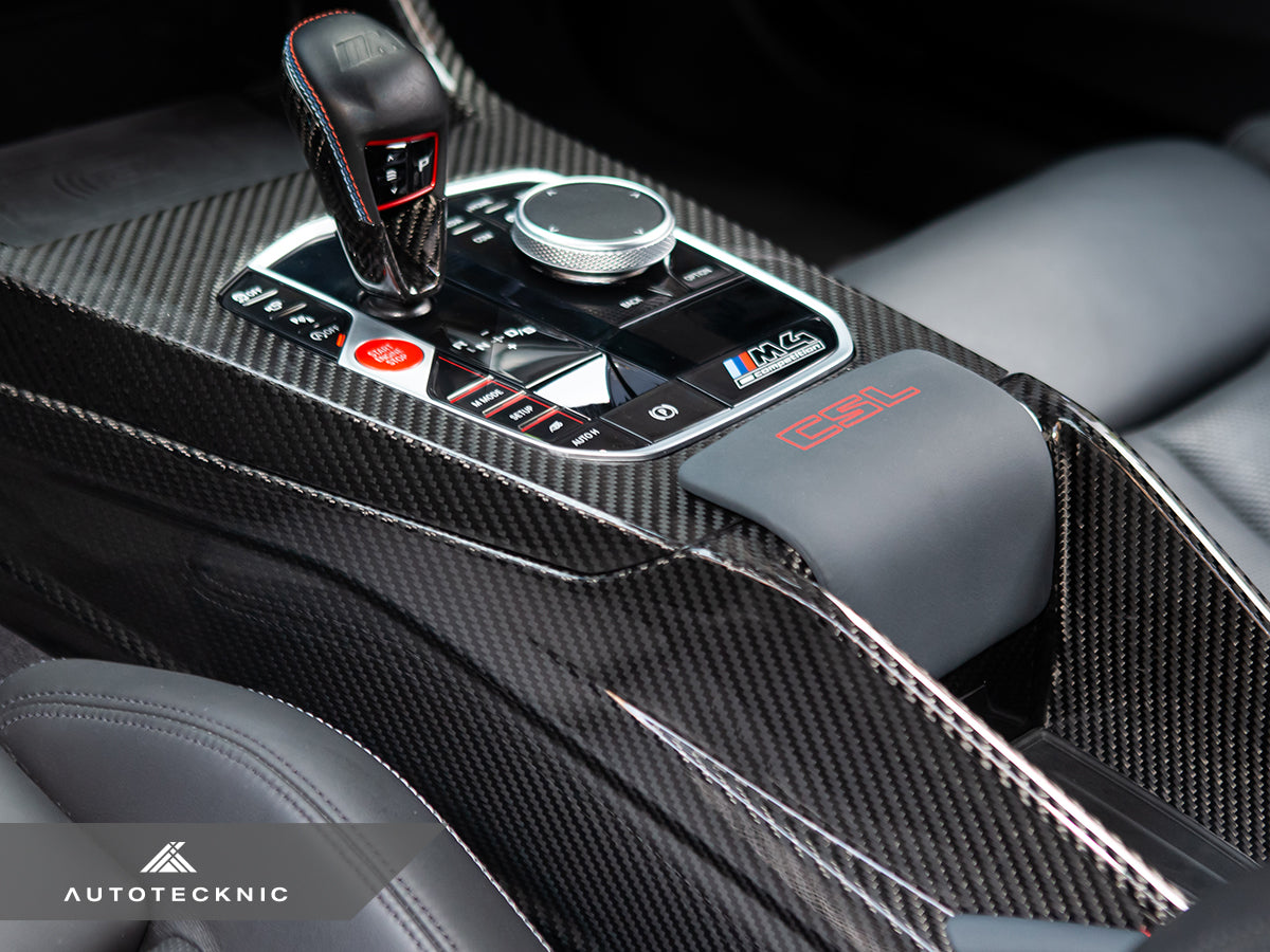 AutoTecknic Pre-Preg Carbon CSL Center Console - BMW G8X M2 / M3 / M4 (Automatic)