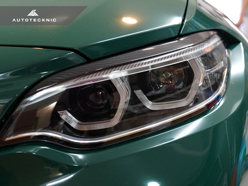 AutoTecknic Carbon Fiber Headlight Trim Set - BMW F87 M2 | M2 Competition | F22 2-Series