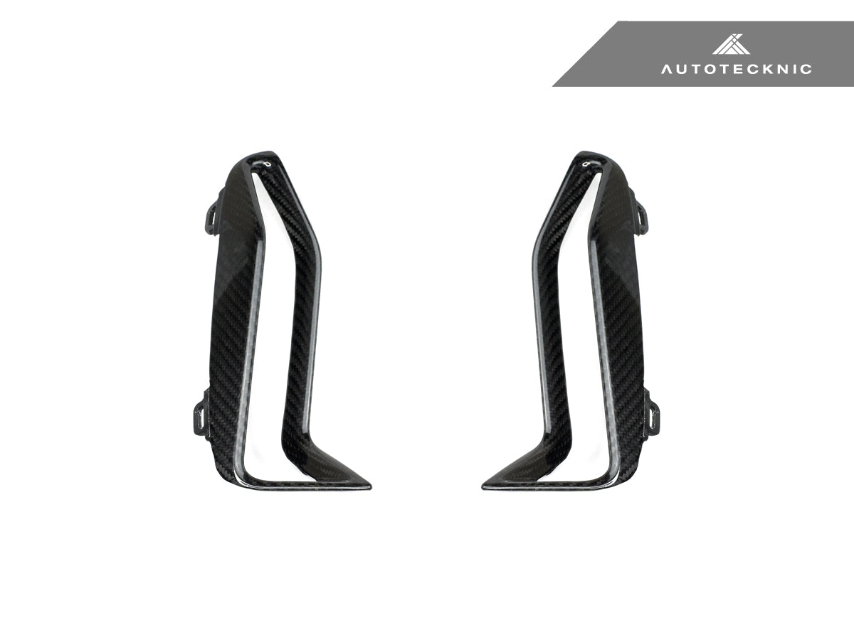AutoTecknic Dry Carbon Front Bumper Grille Trim Set - BMW G20 M340i M-Sport Pre-LCI