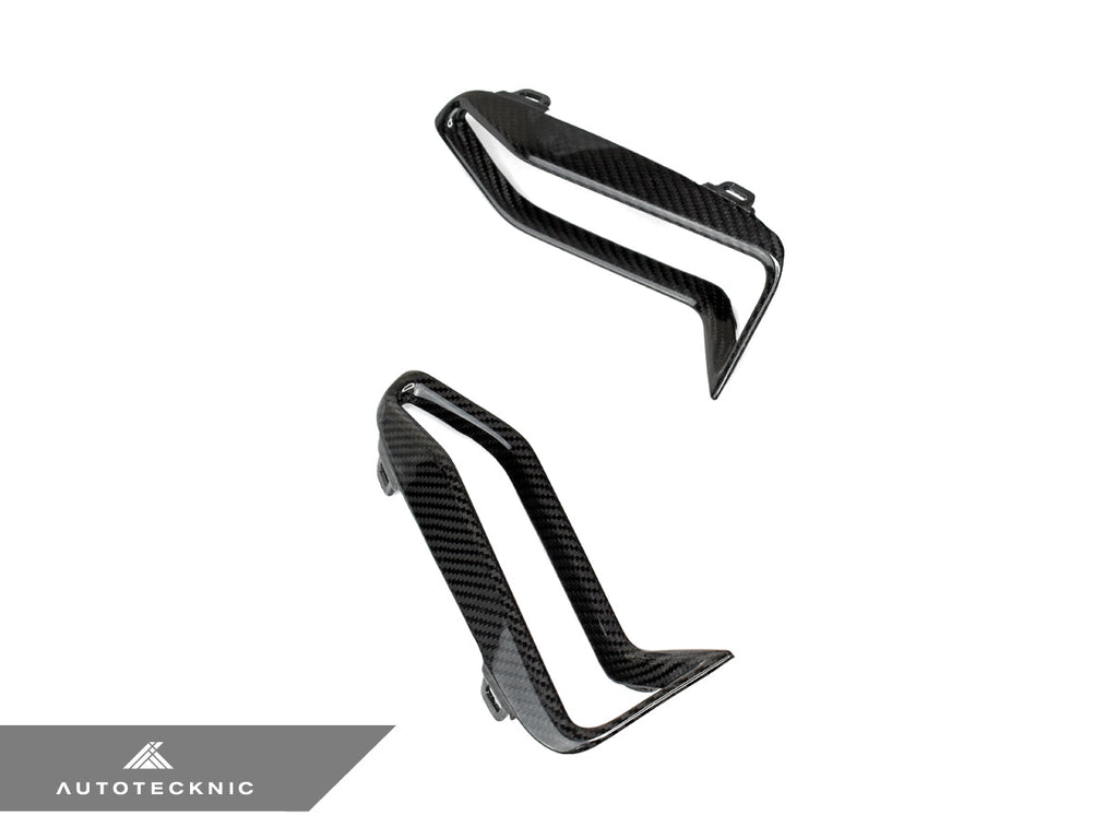 AutoTecknic Dry Carbon Front Bumper Grille Trim Set - BMW G20 M340i M-Sport Pre-LCI