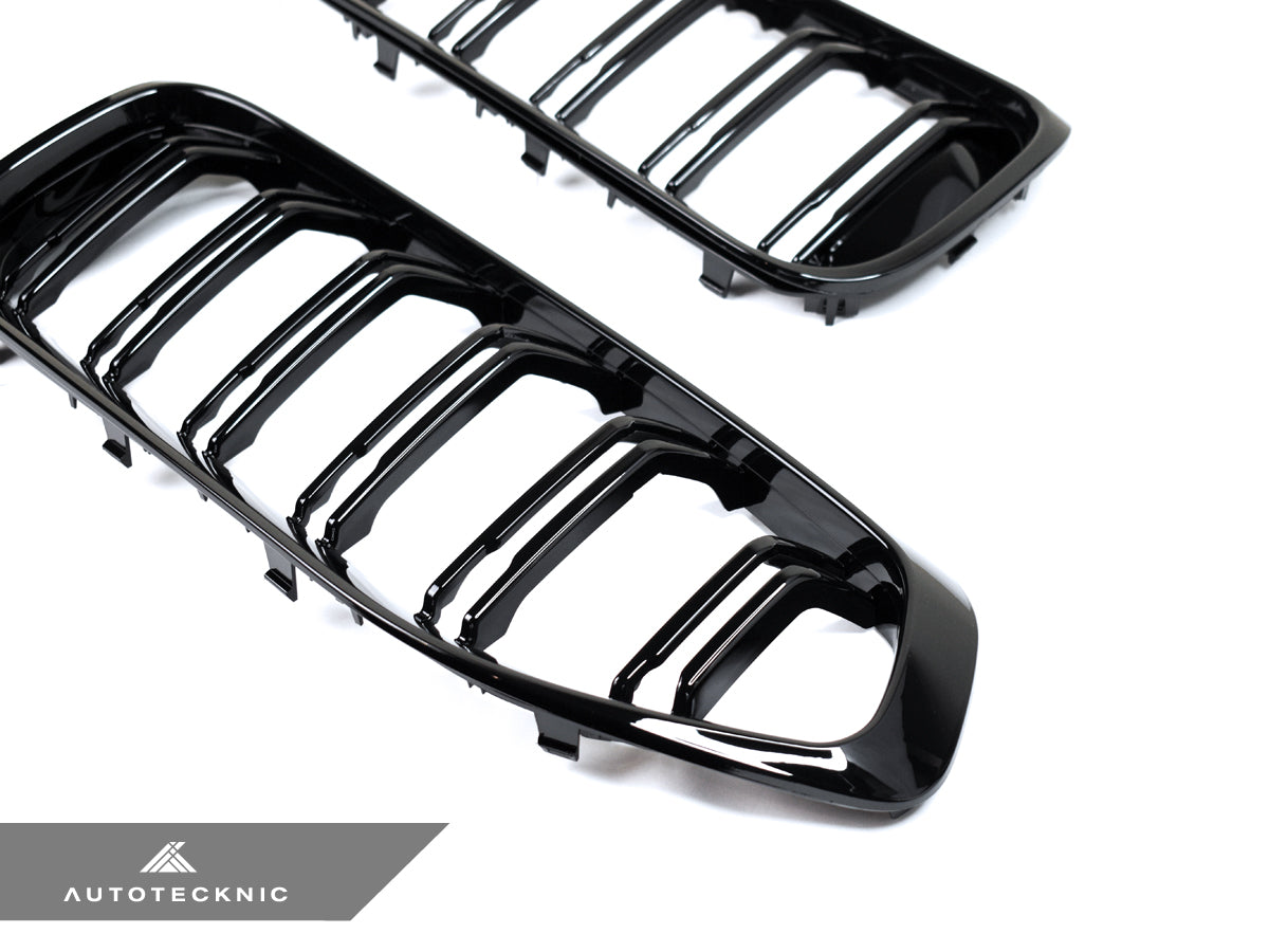 AutoTecknic Dual-Slat Glazing Black Front Grille Set - BMW G29 Z4