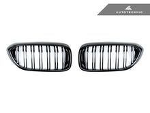 Load image into Gallery viewer, AutoTecknic Dual-Slats Gloss Black Front Grille Set - BMW G30 5-Series Pre-LCI