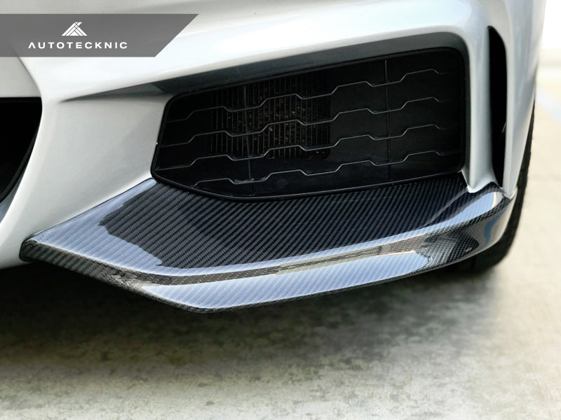 AutoTecknic Vacuumed Carbon Fiber Aero Splitters - BMW F32/ F33/ F36 4-Series M-Sport