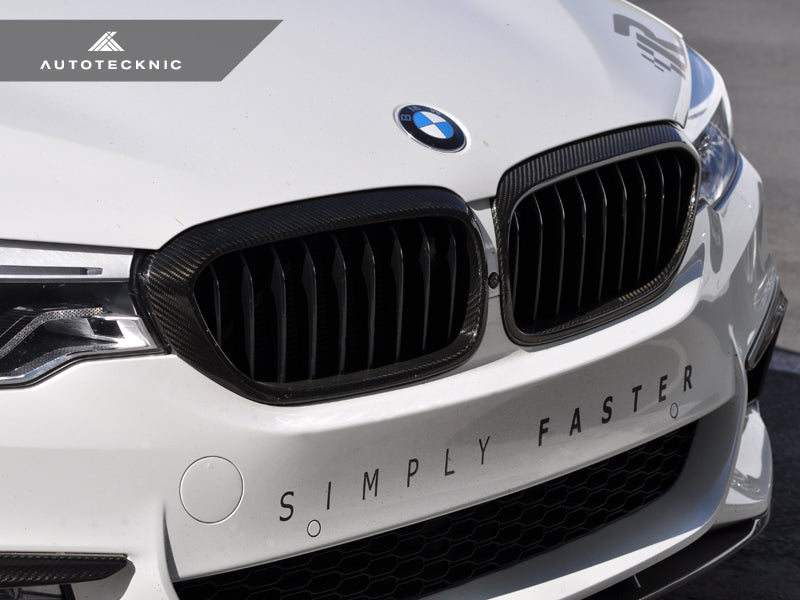 AutoTecknic Dry Carbon Fiber Front Grille Covers - BMW G30 5-Series