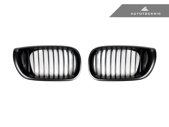 AutoTecknic Stealth Black Front Grille Set - BMW E46 3-Series LCI Sedan (2002-2005)
