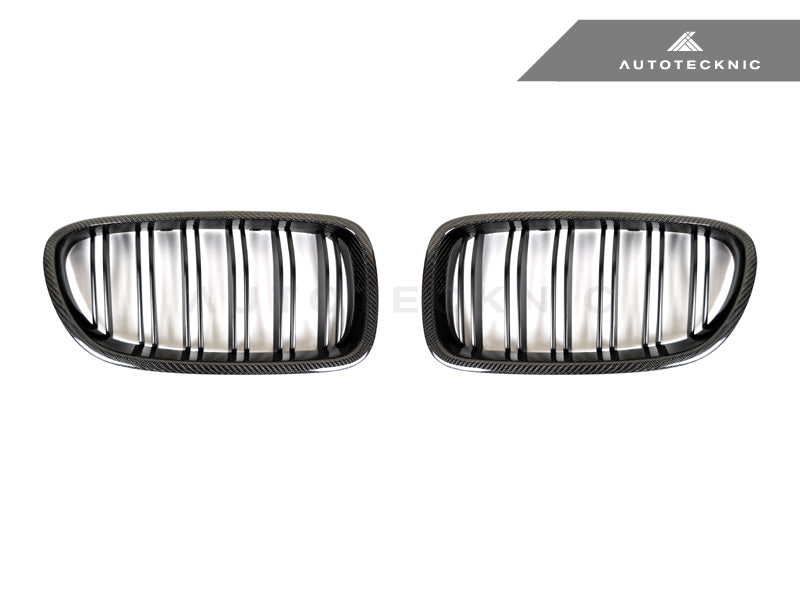 AutoTecknic Dual-Slats Carbon Fiber Front Grille Set - BMW F10 5-Series | M5