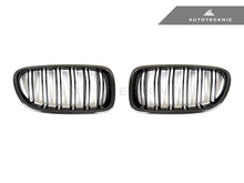 Load image into Gallery viewer, AutoTecknic Dual-Slats Carbon Fiber Front Grille Set - BMW F10 5-Series | M5