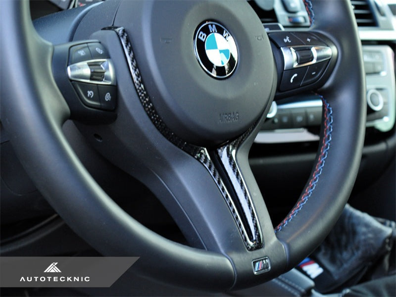 AutoTecknic Carbon Steering Wheel Trim - BMW F87 M2 | F80 M3 | F82/ F83 M4 | F10 M5 LCI | F06/ F12/ F13 M6