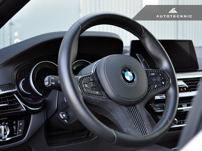 AutoTecknic Carbon Alcantara Steering Wheel Trim - BMW G30 5-Series | G32 6-Series GT