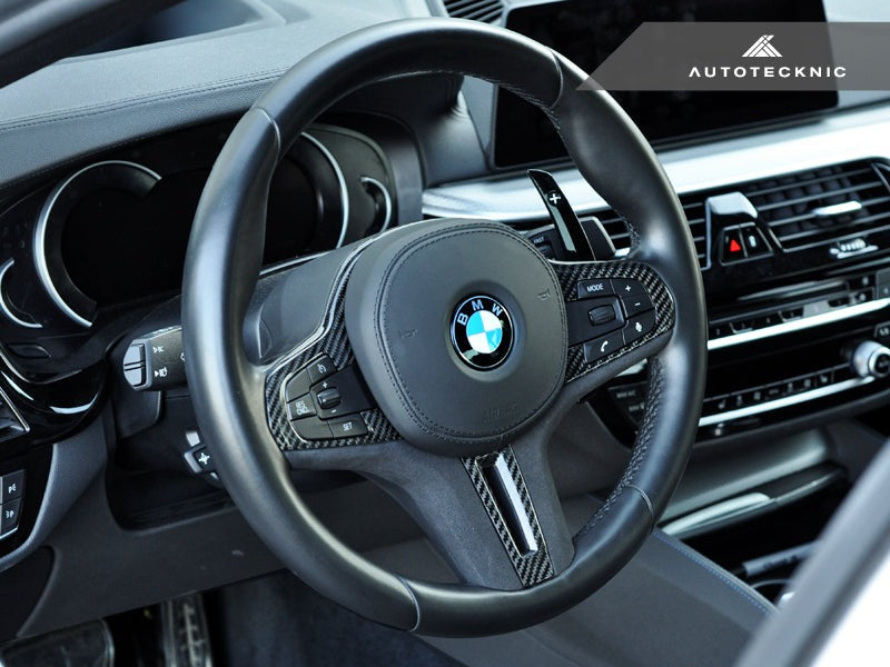 AutoTecknic Carbon Alcantara Steering Wheel Trim - BMW G30 5-Series | G32 6-Series GT