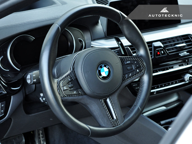 AutoTecknic Carbon Alcantara Steering Wheel Trim - BMW G11/ G12 7-Series