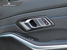 Load image into Gallery viewer, AutoTecknic Dry Carbon Interior Door Handle Trim Set - BMW G80 M3