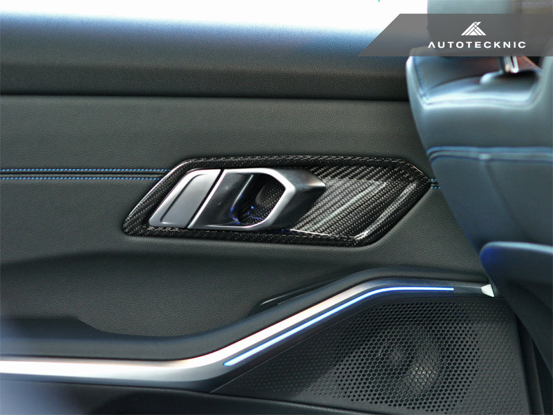 AutoTecknic Dry Carbon Interior Door Handle Trim Set - BMW G20 3-Series