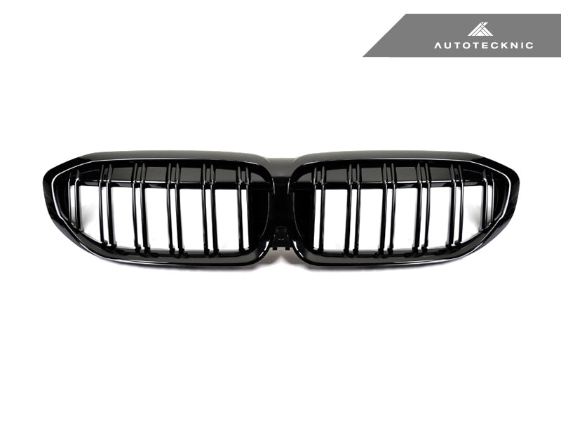 AutoTecknic Dual-Slat Glazing Black Front Grille - BMW G20 3-Series Pre-LCI