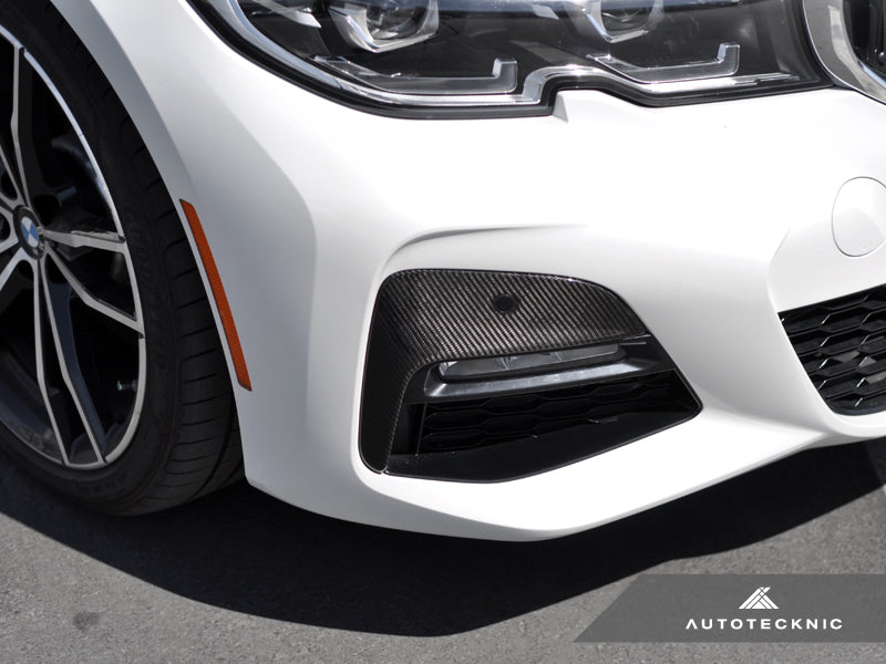 AutoTecknic Dry Carbon Front Bumper Trim - BMW G20 330I M-Sport Pre-LCI