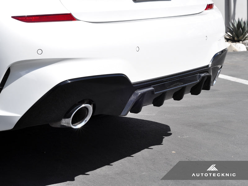 AutoTecknic Dry Carbon Extended-Fin Competition Rear Diffuser - BMW G20 3-Series