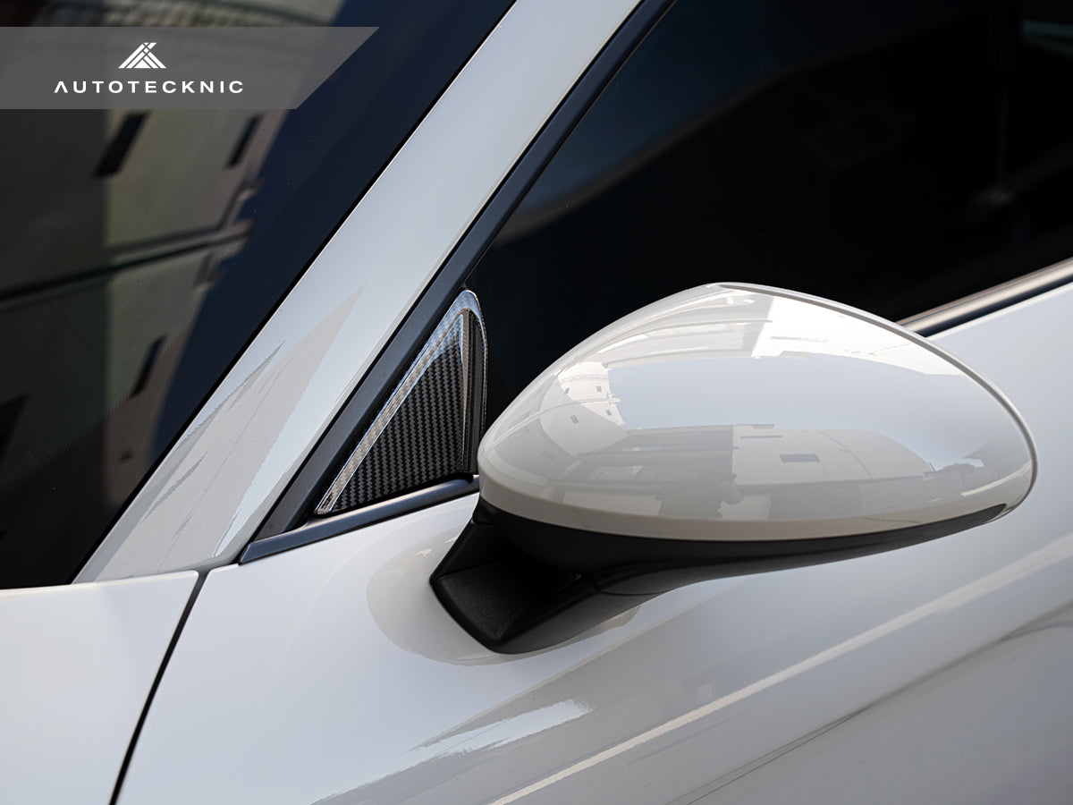 AutoTecknic Dry Carbon Side Mirror Wind Deflector Set - Porsche 911 (991) | 981 Boxster/Cayman | 718 (982)