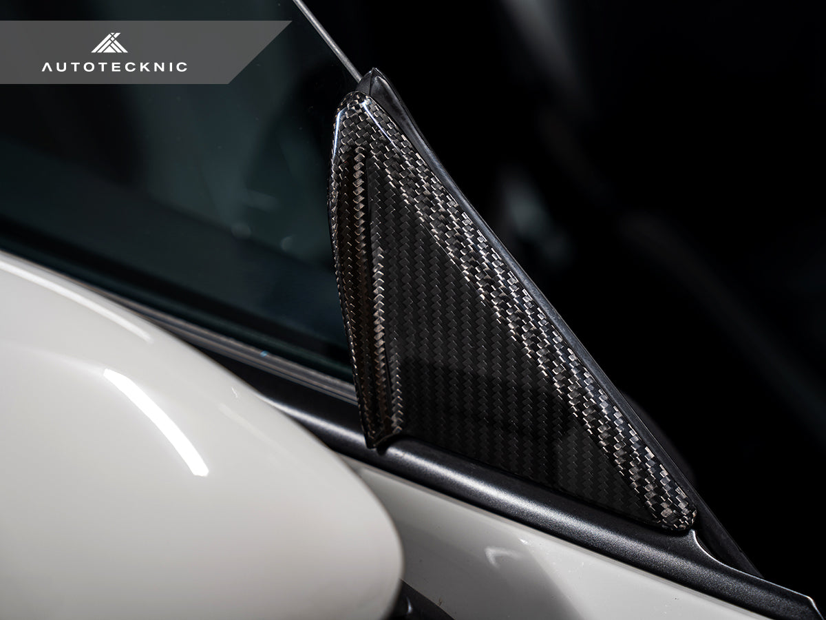 AutoTecknic Dry Carbon Side Mirror Wind Deflector Set - Porsche 911 (991) | 981 Boxster/Cayman | 718 (982)