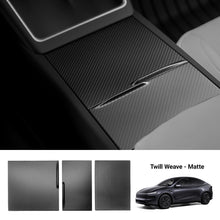 Load image into Gallery viewer, Dry Carbon Fiber Center Console Cover For Model Y Juniper / Model 3 Highland / Model YL