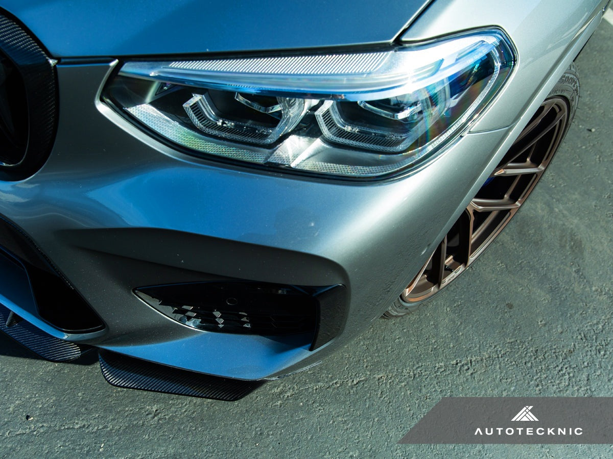 AutoTecknic Dry Carbon Performante Aero Splitter & Center Lip Set - BMW F97 X3M | F98 X4M