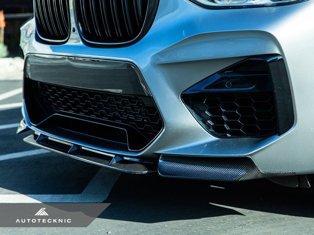 AutoTecknic Dry Carbon Performante Aero Splitter & Center Lip Set - BMW F97 X3M | F98 X4M
