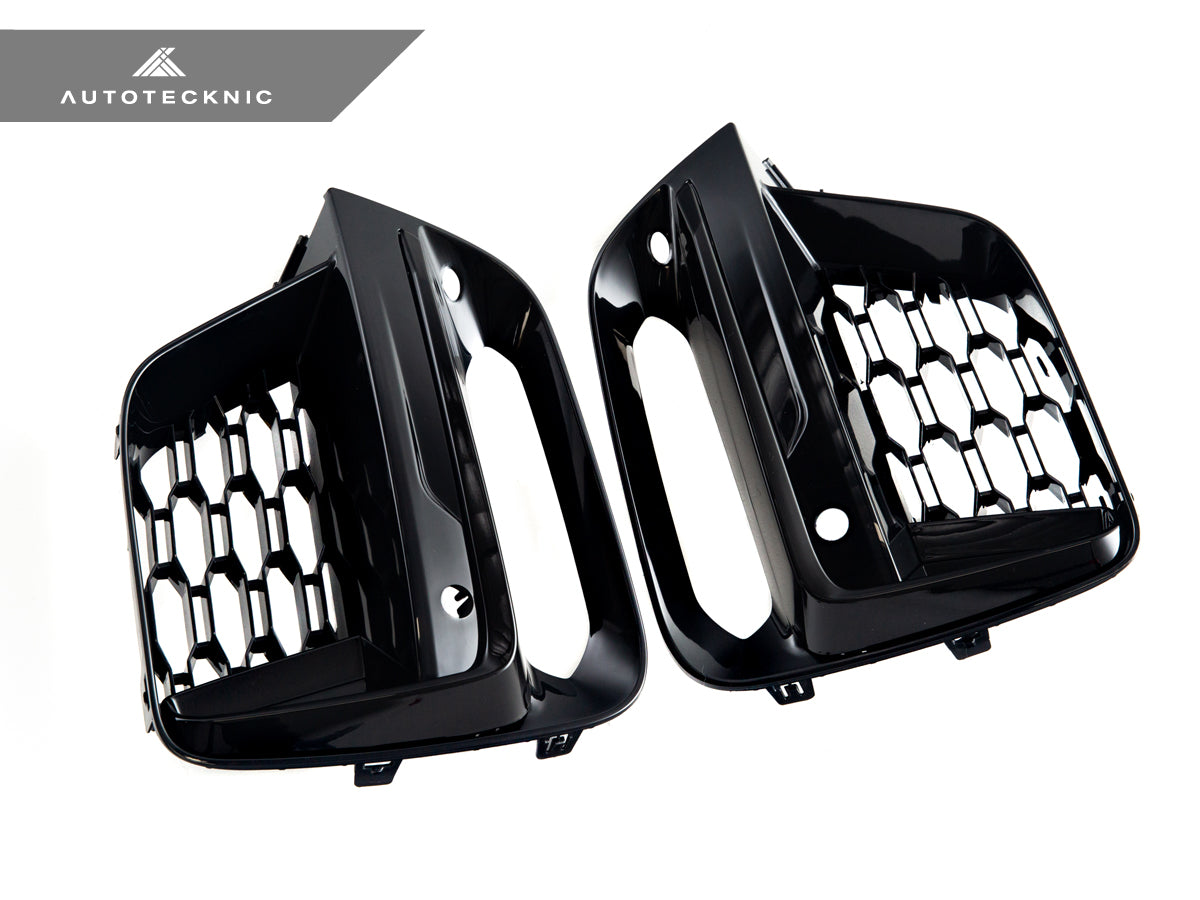 AutoTecknic Gloss Black Lower Grille Trim Set - BMW G01 X3 | G02 X4 M40I Pre-LCI