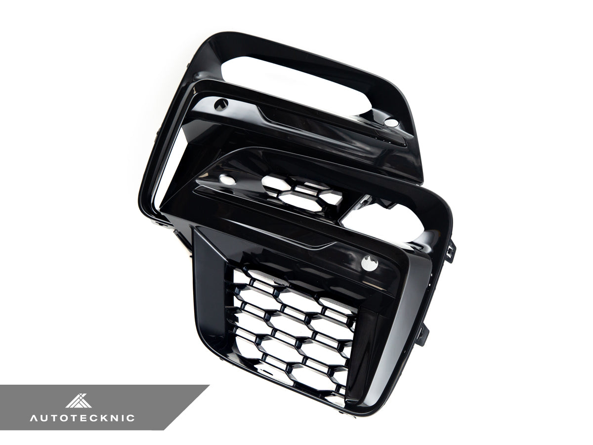 AutoTecknic Gloss Black Lower Grille Trim Set - BMW G01 X3 | G02 X4 M40I Pre-LCI