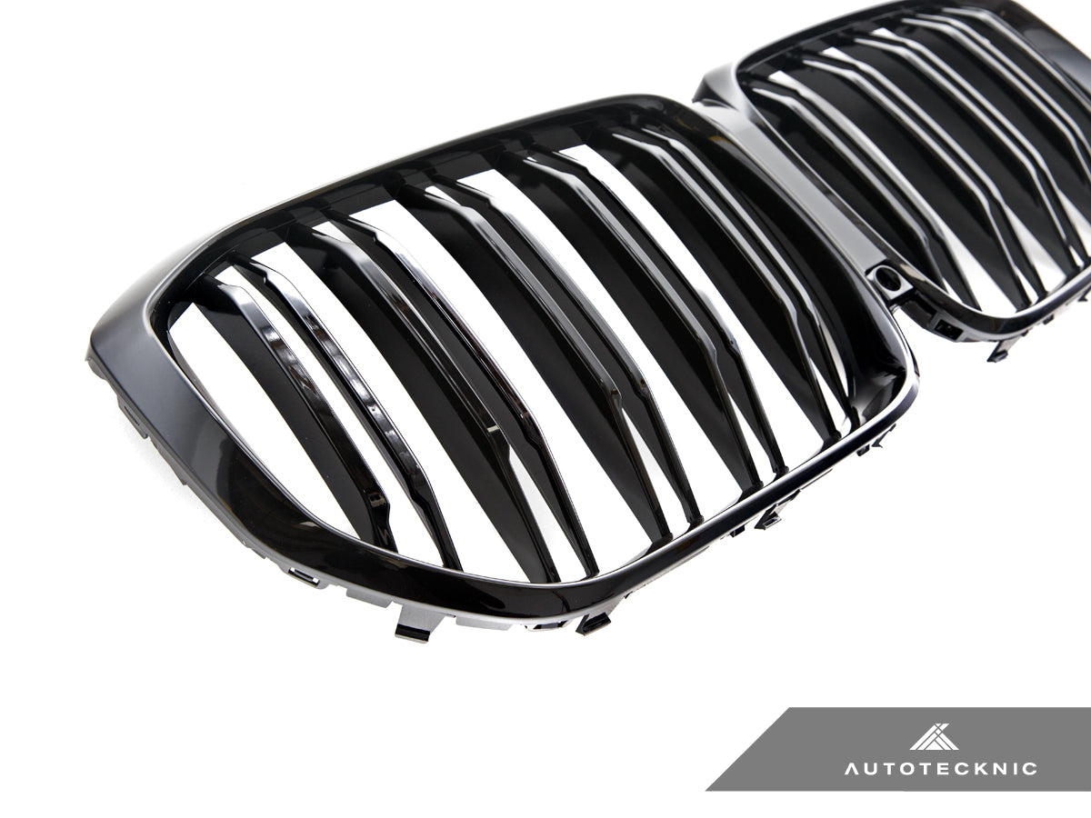 AutoTecknic Dual-Slats Gloss Black Front Grille - BMW G05 X5 Pre-LCI