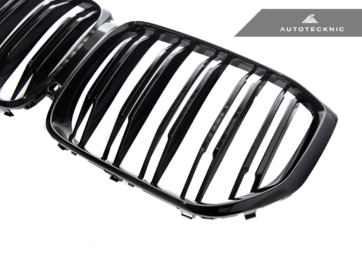 AutoTecknic Dual-Slats Gloss Black Front Grille - BMW G05 X5 Pre-LCI