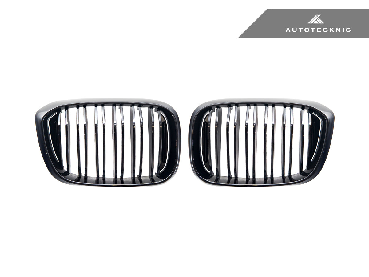 AutoTecknic Dual-Slats Gloss Black Front Grille Set - BMW G01 X3 | G02 X4 Pre-LCI