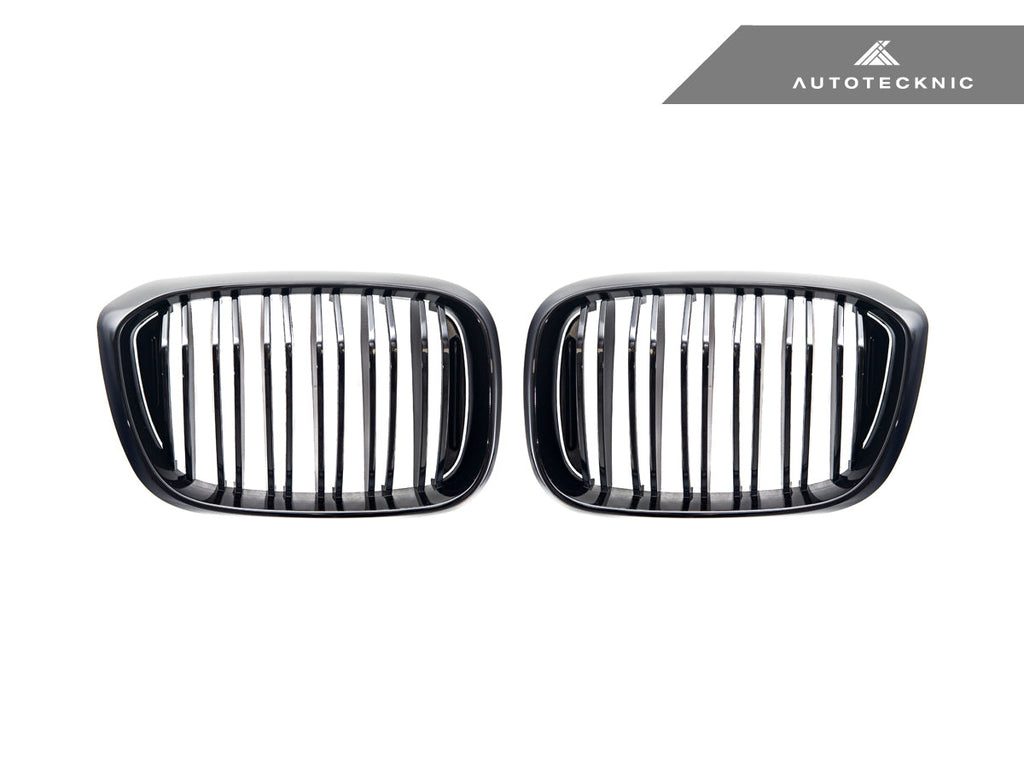 AutoTecknic Dual-Slats Gloss Black Front Grille Set - BMW G01 X3 | G02 X4 Pre-LCI