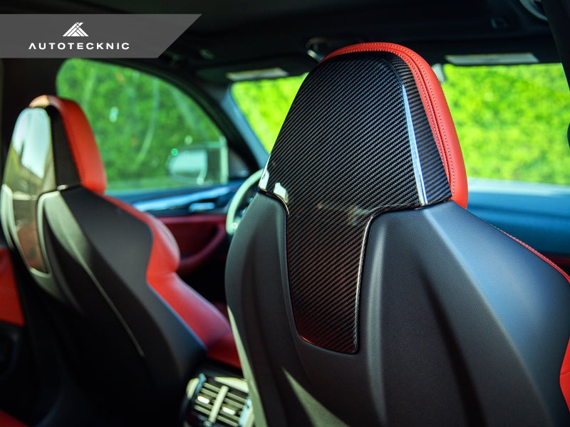 AutoTecknic Dry Carbon Seat Back Cover Set - BMW F97 X3M | F98 X4M